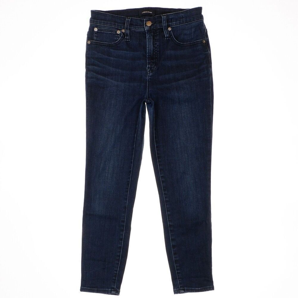 J Crew Jeans Womens Petite 28P Ankle High Rise Toothpick Blue Measures 28 x 24